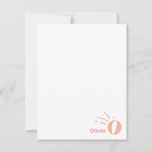 バスケットボールガールズ名前をカスタムするギフトパーソナライズされた ノートカード (正面)