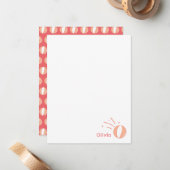 バスケットボールガールズ名前をカスタムするギフトパーソナライズされた ノートカード (正面/裏面インサイチュ)