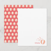 バスケットボールガールズ名前をカスタムするギフトパーソナライズされた ノートカード (正面/裏面)