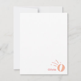 バスケットボールガールズ名前をカスタムするギフトパーソナライズされた ノートカード