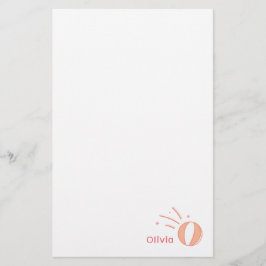 バスケットボールガールズ名前をカスタムするギフトパーソナライズされた 便箋