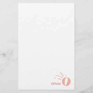 バスケットボールガールズ名前をカスタムするギフトパーソナライズされた 便箋