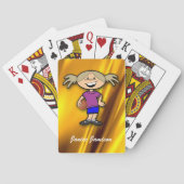 バスケットボールガールプレイヤーキャラクターパーソナライズ トランプ (裏面)