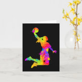 バスケットボールガール女子女子 カード (黄色い花)