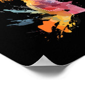 バスケットボールガール女子女子 ポスター (角)