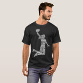 バスケットボールガール女子女子 Tシャツ (正面フル)