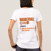 バスケットボールガール普通の女の子のようクールだが Tシャツ (裏面)
