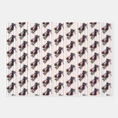 バスケットボールガール誕生日ラッピング紙シート ラッピングペーパーシート (正面2)