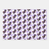 バスケットボールガール誕生日ラッピング紙シート ラッピングペーパーシート (正面)