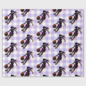 バスケットボールガール誕生日ラッピング紙 ラッピングペーパー (フラット)