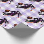 バスケットボールガール誕生日ラッピング紙 ラッピングペーパー (角)