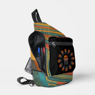 "バスケットボールガール"モダンプリントスモールスリングバッグ スリングバッグ