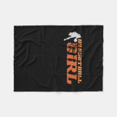 バスケットボールガールUSA フリースブランケット (正面(横))