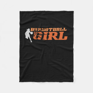 バスケットボールガールUSA フリースブランケット