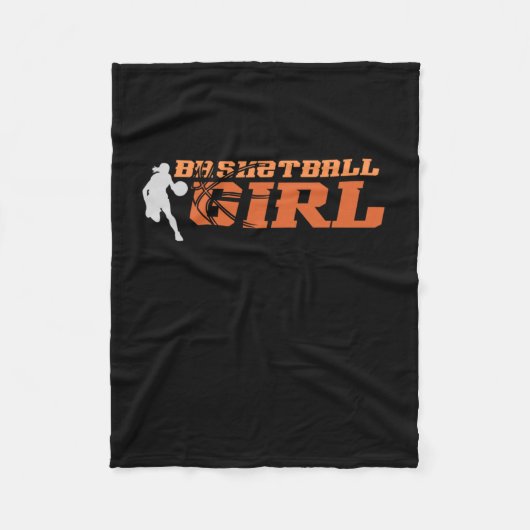 バスケットボールガールUSA フリースブランケット (正面)