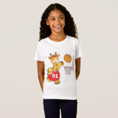 バスケットボールキッズシャツTシャツ Tシャツ (正面フル)