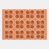 バスケットボールキッズネームスポーツハッピーバースデー ラッピングペーパーシート (正面3)