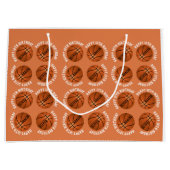 バスケットボールキッズネームスポーツハッピーバースデー ラージペーパーバッグ (正面)