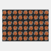 バスケットボールキッズ名スポーツメリークリスマス ラッピングペーパーシート (正面)