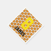 バスケットボールキッズ名前をカスタムするナンバースポーツ スタンダードカクテルナプキン (角)