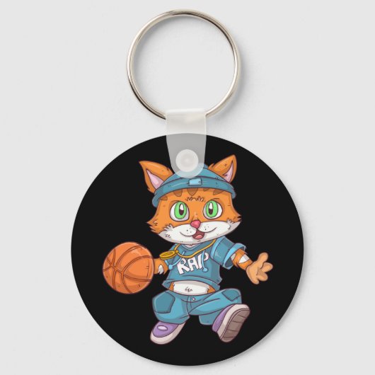 バスケットボールキャット キーホルダー (正面)