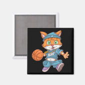 バスケットボールキャット マグネット (正面/裏面)