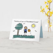 バスケットボールキャンプスティック考えフィギュアのYou カード (黄色い花)