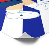 バスケットボールキュートブロンドボーイ誕生日 ポスター (角)