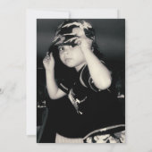 バスケットボールキング金ゴールドクラウン写真1st誕生日 招待状 (裏面)