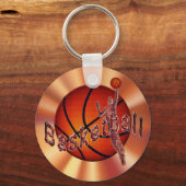 バスケットボールキーホルダーモダンカッコいいデザイン キーホルダー (正面)