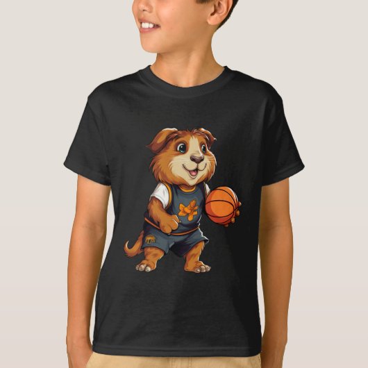 バスケットボールギニア豚 Tシャツ (正面)