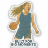 バスケットボールクイーン – 女の子もダンク シール (正面)