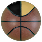 バスケットボールクラブ名ロゴブラック金ゴールドまたは任意の色 バスケットボール (右)