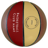 バスケットボールクラブ名ロゴマルーン金ゴールドまたは任意の色 バスケットボール