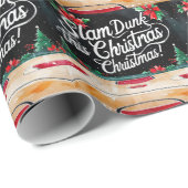バスケットボールクリスマスをテーマにした ラッピングペーパー (ロールコーナー)