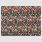 バスケットボールクリスマスをテーマにした 薄葉紙 (正面)