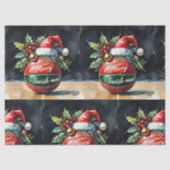 バスケットボールクリスマスをテーマにした 薄葉紙 (正面)