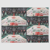 バスケットボールクリスマスをテーマにした 薄葉紙 (正面)