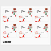 バスケットボールクリスマスギフトタグ スクエアシール (シート)