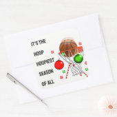 バスケットボールクリスマスクラシックのラウンドステッカー スクエアシール (封筒)