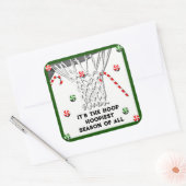 バスケットボールクリスマスクラシックのラウンドステッカー スクエアシール (封筒)