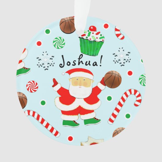 バスケットボールクリスマスコレクション オーナメント (正面)