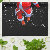 バスケットボールクリスマスシャツメンズボーイズバスケットボールサン キッチンタオル (折り畳み)