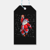 バスケットボールクリスマスシャツメンズボーイズバスケットボールサン ギフトタグ (正面)