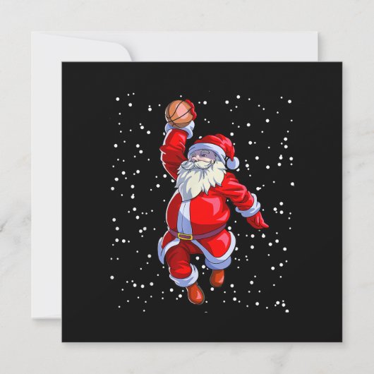 バスケットボールクリスマスシャツメンズボーイズバスケットボールサン セーブザデート (正面)