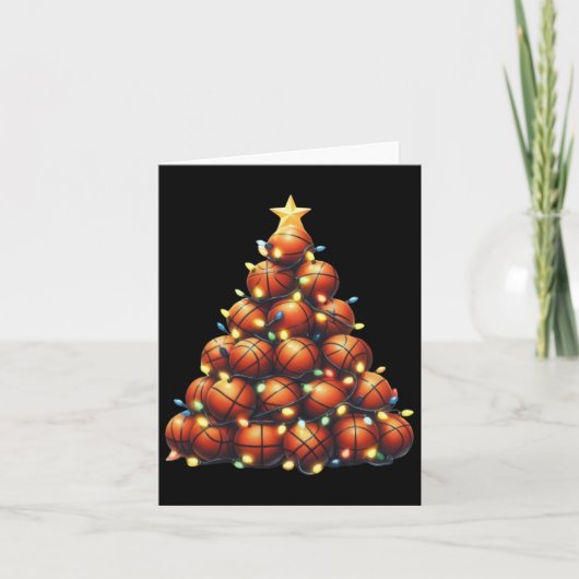バスケットボールクリスマスツリー カード (正面)
