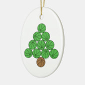 バスケットボールクリスマスツリー セラミックオーナメント (左)