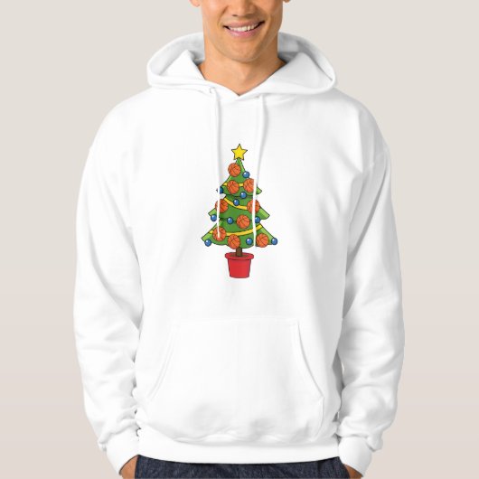 バスケットボールクリスマスツリー パーカ (正面)