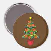 バスケットボールクリスマスツリー マグネット (正面/裏面)