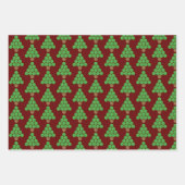 バスケットボールクリスマスツリー ラッピングペーパーシート (正面2)